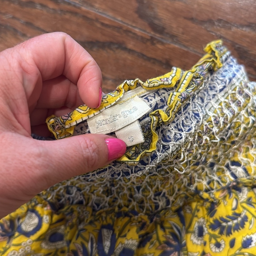 Jennifer & Grace smocked waist paisley mini skirt, small - Picture 6 of 10